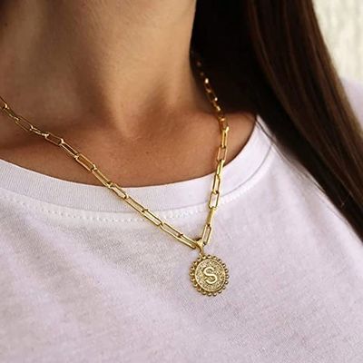 Kalung Tumpuk Paperclip Ganda Liontin Perak Sterling 925 Buatan Tangan dengan Pengiriman 30 Hari