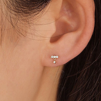 Perhiasan Earrings Minimalist Stud 2022 untuk Wanita dalam 925 Sterling Silver Disesuaikan