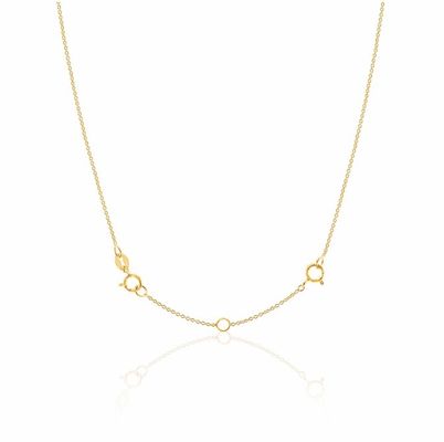 Perhiasan emas 925 Sterling Perak gelang dan kalung rantai extender untuk ulang tahun