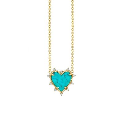 925 Sterling Silver Chain Perhiasan Berlian Dan Biru Hati Twist Kalung Tidak Ada Perhiasan