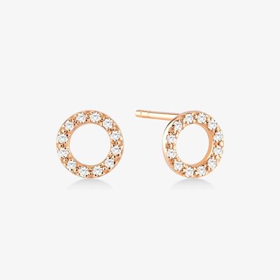 18K emas dilapisi 925 Sterling Perak Earrings Stud Klasik untuk Wanita Aksesoris Fashion