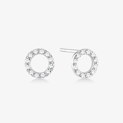 18K emas dilapisi 925 Sterling Perak Earrings Stud Klasik untuk Wanita Aksesoris Fashion