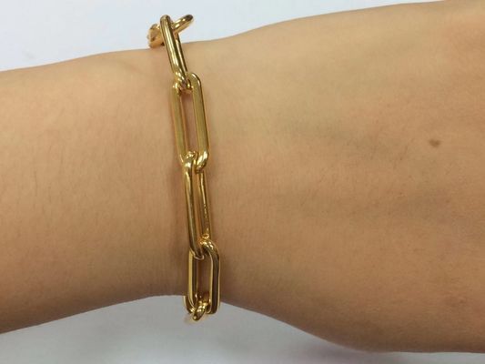 18K Gold Plated Chain untuk Pria dan Wanita Fashion tebal kalung stainless steel