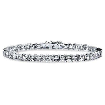 Unisex Handmade 18K Gold Hip Hop Iced Square Cut Diamond CZ 925 Sterling Silver Tennis Palset