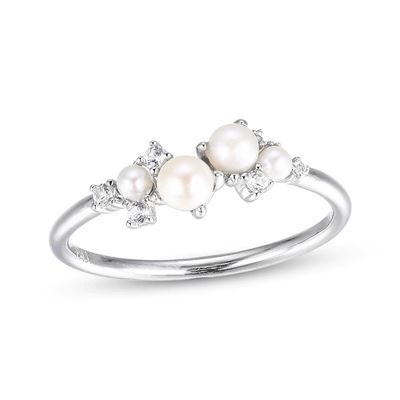 White CZ Stackable 925 Sterling Perak Cincin Ukuran 3-10 Mutiara Cincin pertunangan