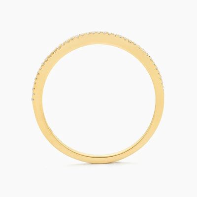 Item Hot 18K emas dilapisi Half Eternity 925 Sterling Perak Wanita Band Cincin