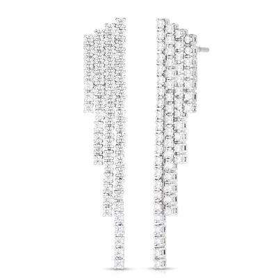 18K emas dilapisi kubik Zircon Tassel Kuning Earrings