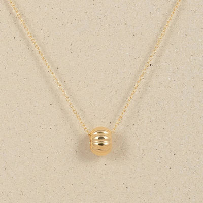 18K Plated Gold Custom Ring Pendant Kalung untuk Wanita 925 Sterling Perak
