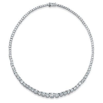 Iced Out Tennis Chain White Mix CZ Pong Setting Ice Necklace Untuk Pecinta Hip Hop