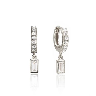 Earrings emas dilapisi 925 Sterling Perak Dangle untuk ulang tahun, pertunangan