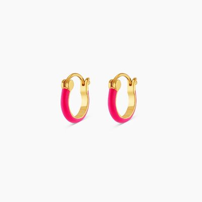 Berwarna 925 Sterling Silver Hoop Earrings 18K Gold Stacking Hoop Earrings