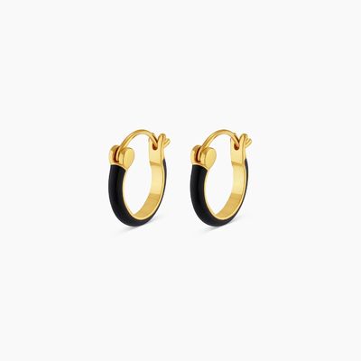Berwarna 925 Sterling Silver Hoop Earrings 18K Gold Stacking Hoop Earrings