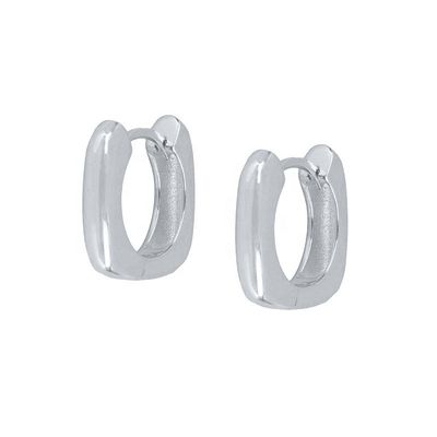 EARINGS 18K Gold Plated Hoop Huggie Sterling Perak 925 Perhiasan untuk Wanita Gadis