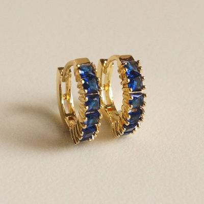 925 Perak Sterling Putri Hijau CZ Earrings Berlian untuk Wanita Contemporary Look