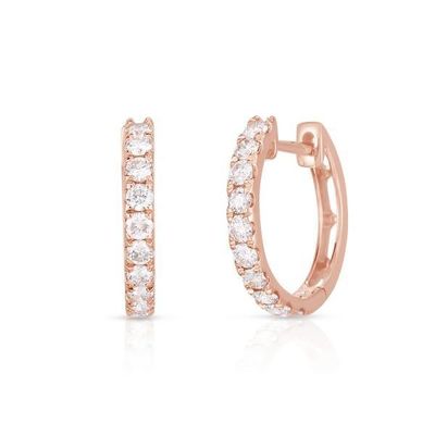 Jenis Perhiasan EARLINGS 18K Gold Plated CZ Sleeper Hoop untuk Wanita 925 Sterling Perak