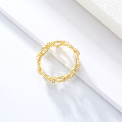 CZ Diamonds Eternity Rings 925 Sterling Silver untuk Perhiasan Pria