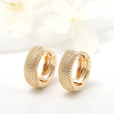 Eco Friendly 18K Gold Plated Multi Small Dot Beads Hoop Earrings Untuk Wanita Gadis 2021