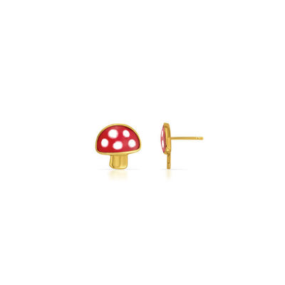 Chubby Jamur Earrings 925 Anak-anak Sterling Earrings Perak
