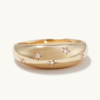 Eternity Band Rings 18K Emas Brasil Perhiasan Star 925 Sterling Perak Kubah Wanita Cincin