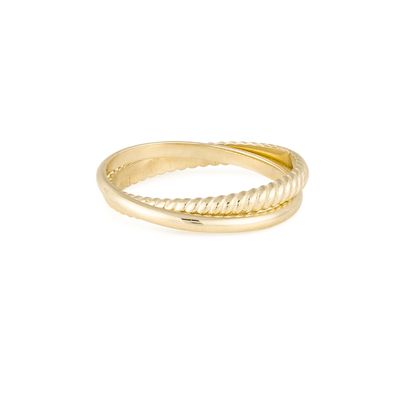 18K Gold Plated Handmade Set Flat Band 925 Sterling Perak Cincin untuk Wanita