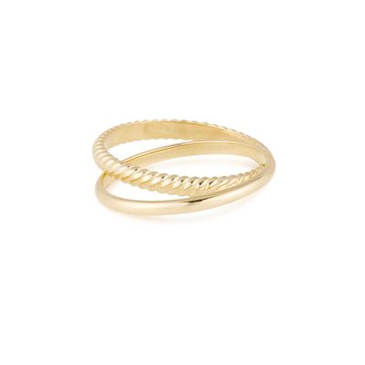 18K Gold Plated Handmade Set Flat Band 925 Sterling Perak Cincin untuk Wanita