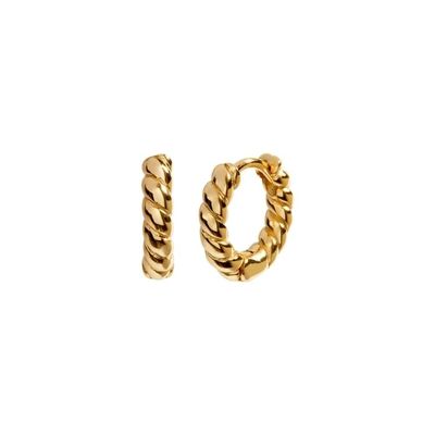 18K Emas Pernyataan Hoop Earrings Pernyataan 925 Sterling Earrings Perak