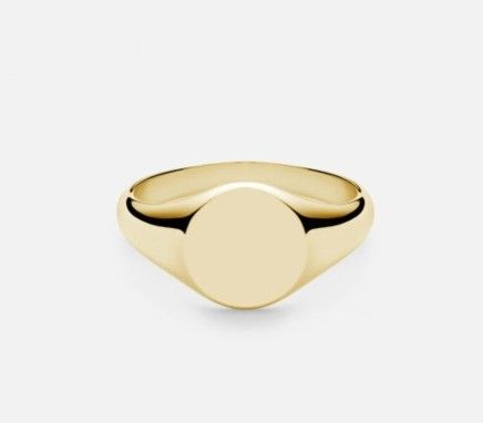 18K emas dilapisi Custom Engrave Signet 925 Sterling Perak Unisex Perhiasan halus cincin