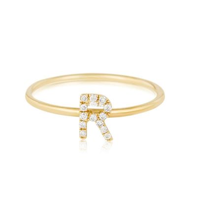 Perhiasan Perak Pribadi 18K Plating Emas Tumpuk Awal CZ Rings Tipis untuk Wanita
