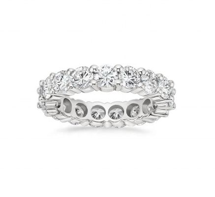 925 Perak Sterling Eternity Bands Ring Rhodium Plated Handmade Rings Perhiasan Teknik