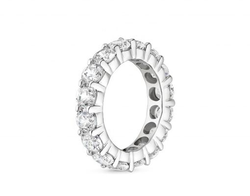 925 Perak Sterling Eternity Bands Ring Rhodium Plated Handmade Rings Perhiasan Teknik