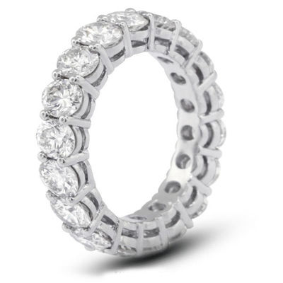 925 Sterling Silver 4mm CZ Eternity Band Ring ECO-Friendly Ya Plating Rose Gold