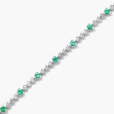 3mm Putih Zircon Ruby Tenis Gelang Potong Bulat Sterling Perak Tenis Gelang
