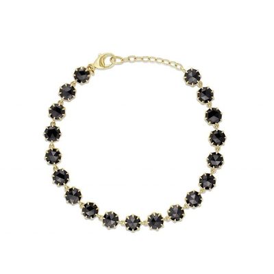 Thorn CZ Persegi Tenis Berlian Persegi Batu Permata Hitam Dilapisi Rhodium