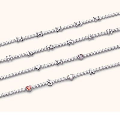 OEM Klasik Kuningan Tennis Star Pendant Kalung Dengan Batu Zircon Kubik Brilliant