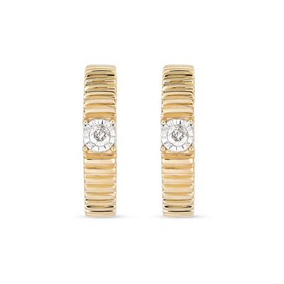 Wanita Kubic Zirconia Diamond Hoop Earrings Kuningan Bulat Berpotongan