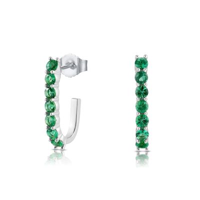 Trendy 925 Sterling Perak 14k Emas Trendy Bend Stud Earrings Untuk Wanita Gadis Perhiasan