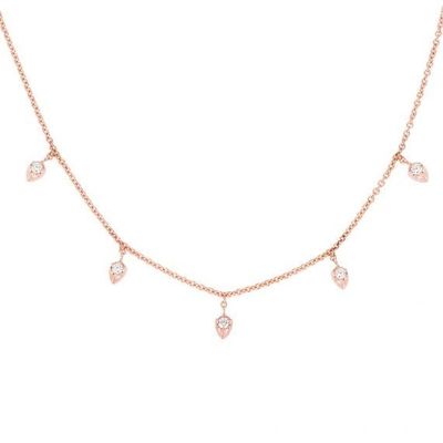 18K Gold Plated Chain 925 Sterling Silver Fine Necklace Untuk Wanita Desain Princess Cut
