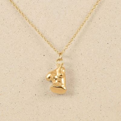 Venus Womanhood 18K emas dilapisi 925 Sterling Perak diisi kalung liontin untuk pesta