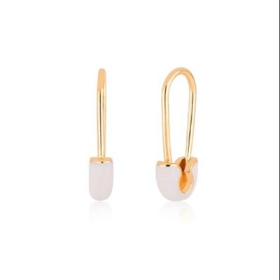 925 Sterling Silver Fashion Wanita Earrings Pin dihiasi dengan Blue Enamel Drop Finish