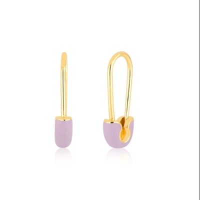 925 Sterling Silver Fashion Wanita Earrings Pin dihiasi dengan Blue Enamel Drop Finish