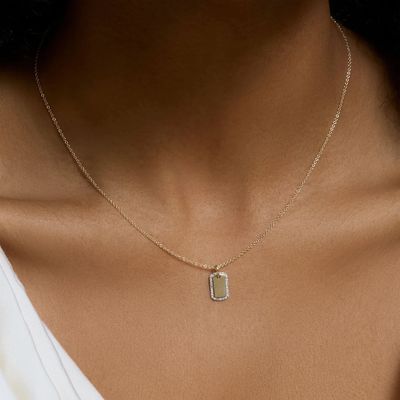 Kalung Ukiran Zirkon Berlapis Emas Rhodium Perak Sterling 925
