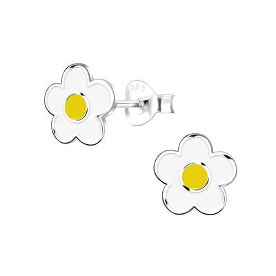 925 Sterling Silver Hipoallergenic Kids Stud Earrings 18K Gold Plated
