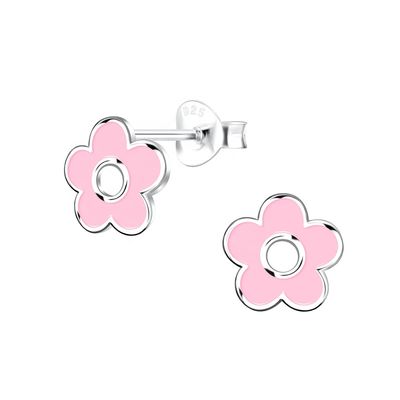 925 Sterling Silver Hipoallergenic Kids Stud Earrings 18K Gold Plated