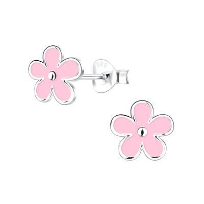925 Sterling Silver Hipoallergenic Kids Stud Earrings 18K Gold Plated