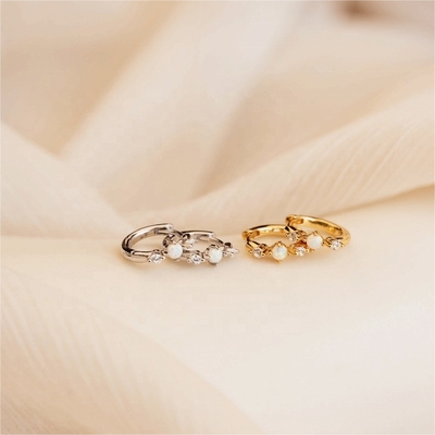 925 Sterling Silver 18k Gold Plated Huggies Earrings for Women Birthday Jewelry