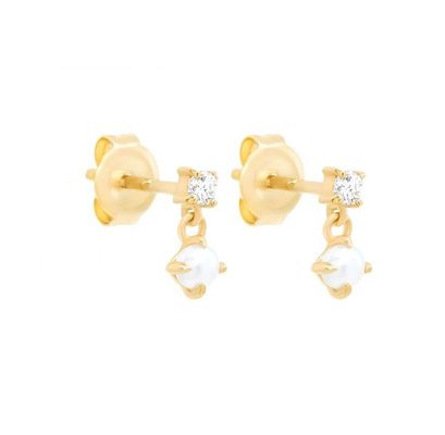 Mother of White Pearls 925 Sterling Silver Drop Earrings buatan tangan wanita untuk anak perempuan