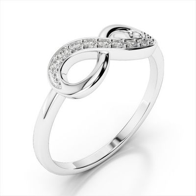 Perhiasan tangan Infinity 925 Perak Sterling Wanita Cincin