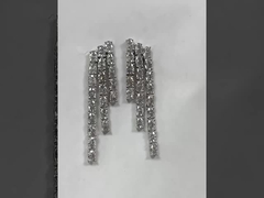 Kalung Tenis Batu Oval Putih