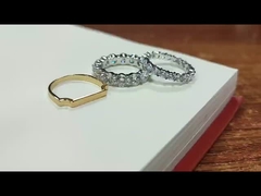 Brazil Fancy Cut Kubik Zirconia Eternity Ring Set Hadiah yang sempurna untuk setiap kesempatan