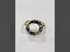 Cincin Pita Keabadian CZ Biru